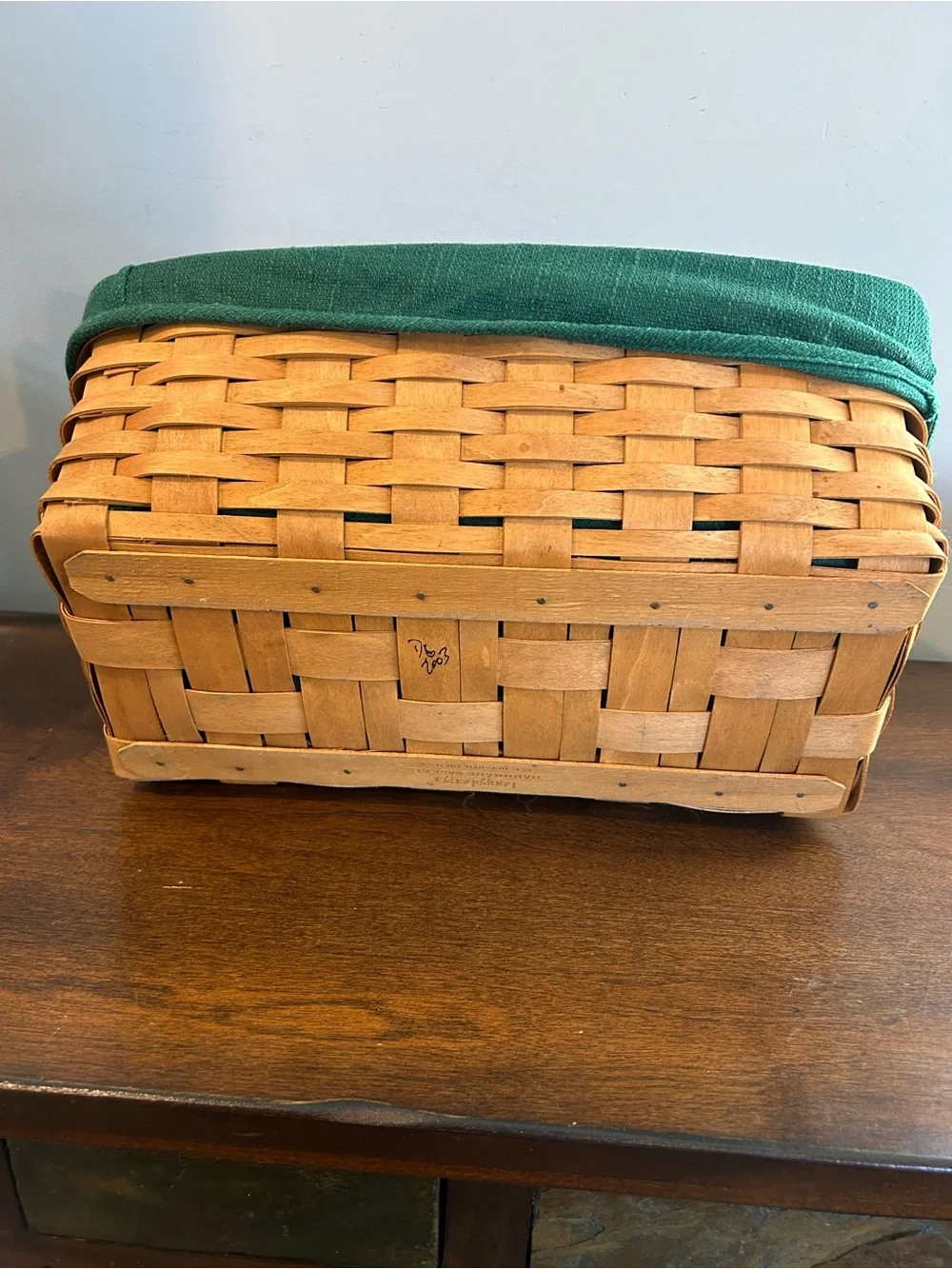 Longaberger Large Desktop Basket Combo Liner Dividers Protector Great Organizer.